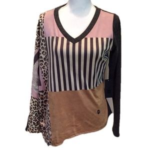 Volt Design Leo Sweater Asymmetrical Pullover Top NWT